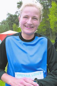 Sidsel H. Rasmussen er vinder på distancen 10 km. i Grenaa Løbet 2001